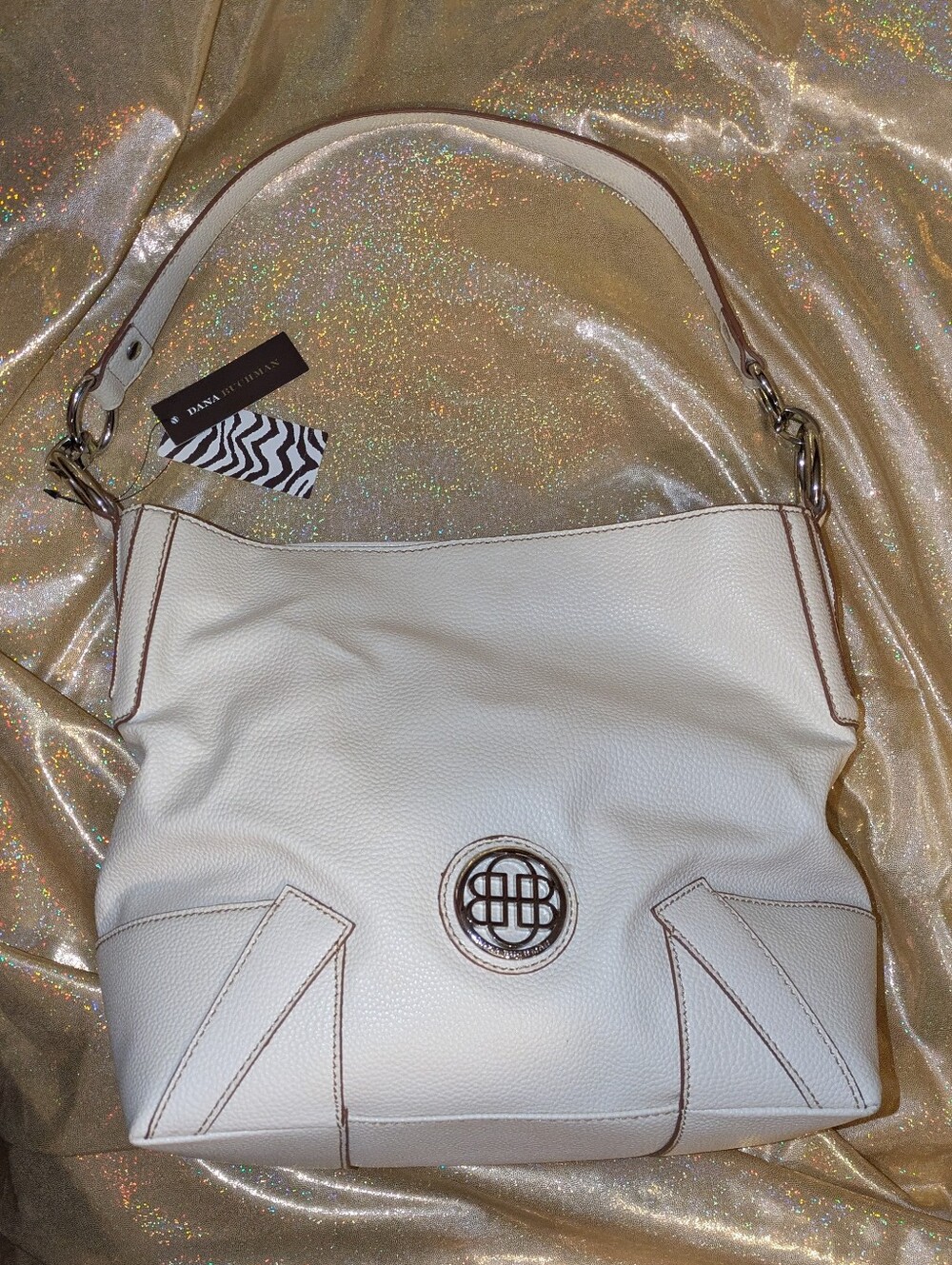 Dana Buchman Pebbled Leather Satchel Handbag NWT